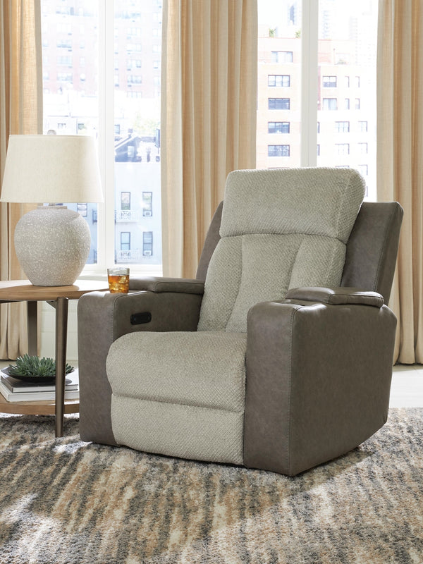 WhipLash Zero Gravity P2 Fabric Dual-Power Adjustable Headrest Heat Massage Recliner Sisal