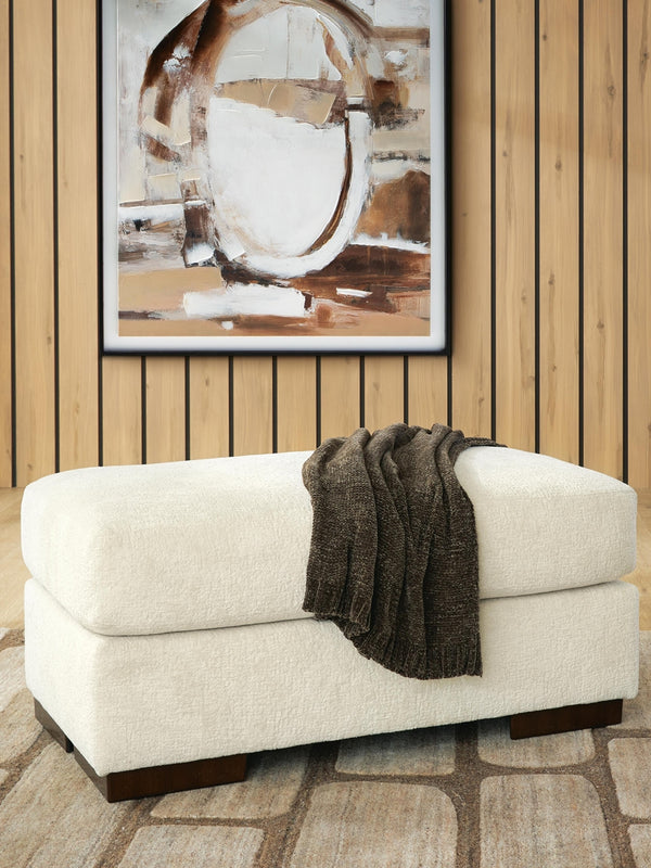 Jayne Park Fabric Ottoman Sand