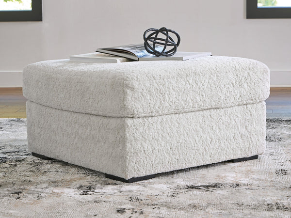 Cuddle Plush Oversized Accent Ottoman Arctic