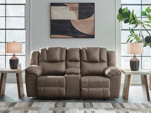 Lowilla Reclining Console Loveseat Driftwood