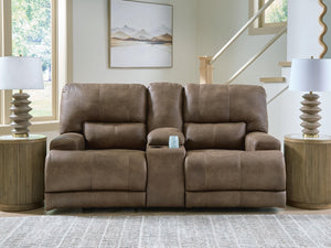 Beckley Place Zero Gravity P2 Power Reclining Adjustable Headrest Console Loveseat Earth