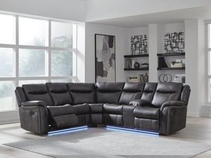Sultan Meadow 2-Piece Reclining Sectional Carbon