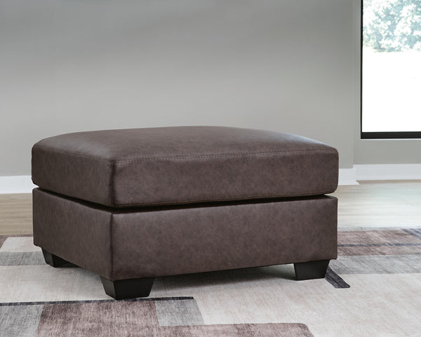 WillowBend Oversized Accent Ottoman Umber