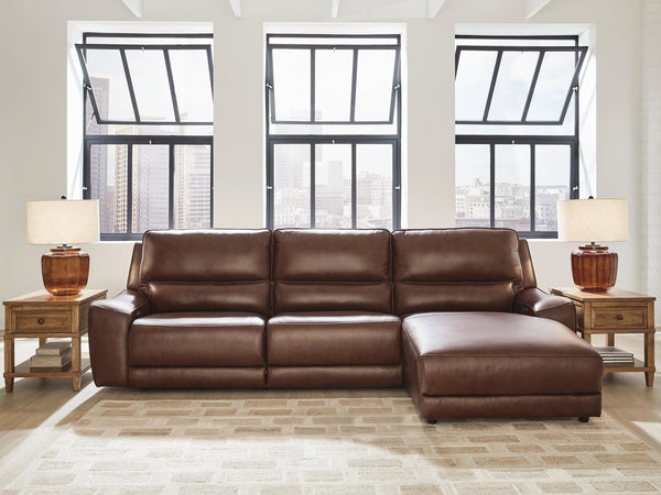 DeepWakes P2 3-Piece Reclining Leather Zero Gravity Sofa Chaise Canyon