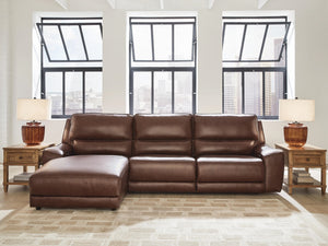DeepWakes P2 3-Piece Reclining Leather Zero Gravity Sofa Chaise Canyon