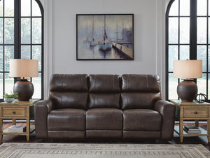 Crossplex P2 Power Adjustable Headrest Leather Reclining Zero Gravity Sofa Smoke