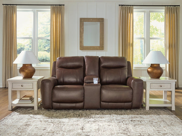 Gravier Zero Gravity P3 Power Leather Reclining Adjustable Headrest Console Loveseat Cordova