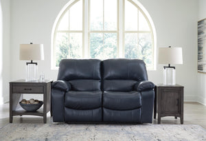 Leesworth Zero Gravity P2 Power Leather Reclining Loveseat Ocean