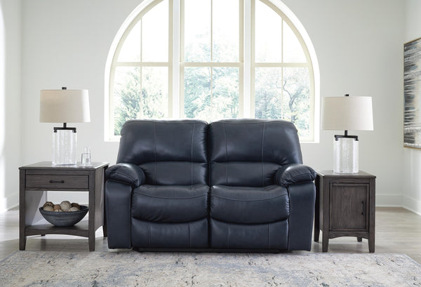 Leesworth Zero Gravity P2 Power Leather Reclining Loveseat Ocean