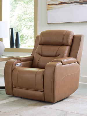 Knightington Zero Gravity P3 Triple Power Leather Recliner with Audio Seating Caramel