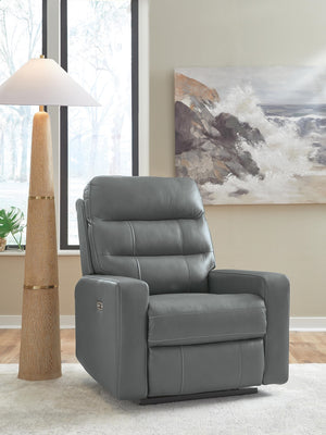 Pennacle Pier P2 Dual-Power Adjustable Headrest Leather Recliner Tideon