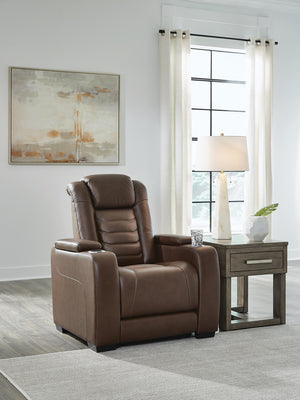 High Impact Power Leather Zero Gravity Recliner with Adjustable Headrest & USB Tobacco