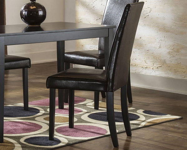 Kimonte Modern Quarters Upholstered Dining Side Chair Dark Brown