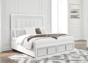 Chalanna California King Upholstered Storage Bed White