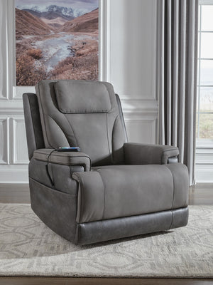 Peaceful Zero Gravity Pause P3 Power Lift Heat & Massage Recliner Slate