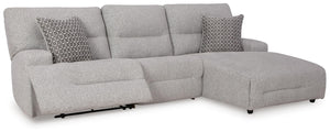 Acklen Place P2 3-Piece Power Reclining Zero Gravity Sectional Pewter