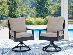 East Beach Outdoor Swivel Chair with Cushion Navy Blue/Driftwood