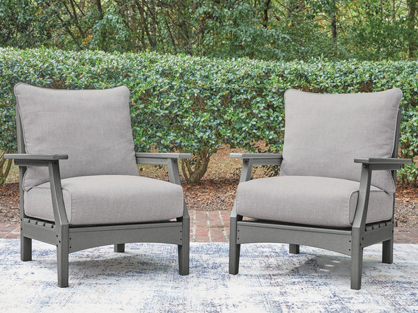 Cove Beach Outdoor Lounge Chair with Cushion Gray