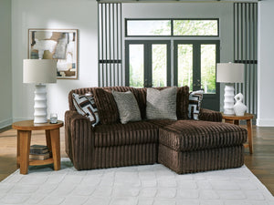 Midnight-Madness 2-Piece Sectional with Chaise Chocolate