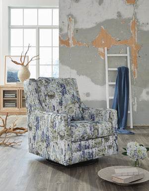 Dustinford Swivel Glider Accent Chair Multi