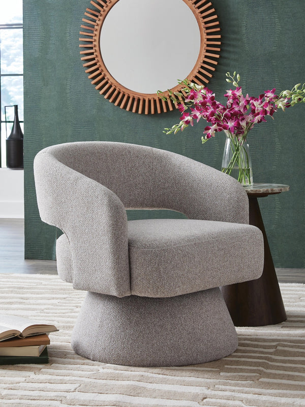 Nashkins Swivel Accent Chair Pebble