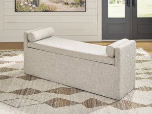 Galliden 62-Inch Upholstered Dining Bench Beige