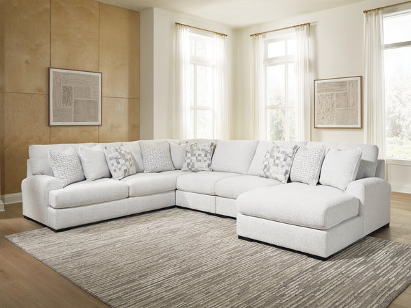 Misty-Lakes 5-Piece Sectional with Chaise Chalk