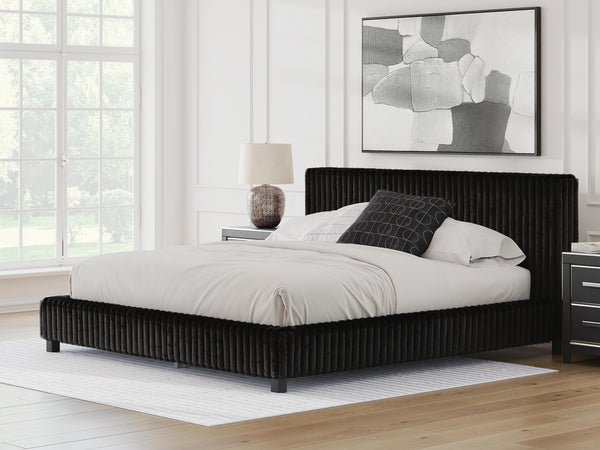 Zuraleus King Upholstered Bed Black
