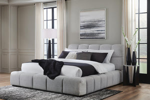 Grendusk Queen Upholstered Bed Light Gray