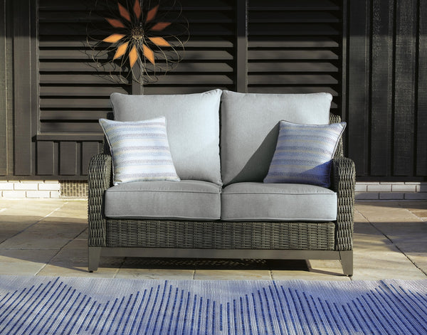 Elite Park Outdoor Loveseat with Cushion Gray