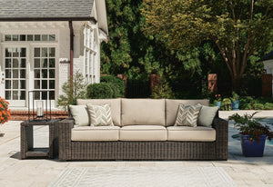 Coastline Bay Outdoor Sofa with Cushion Brown