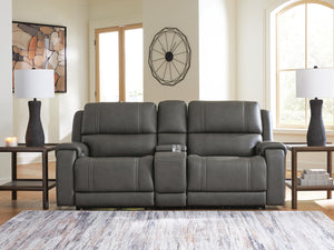 Pittson 3-Piece Power Reclining Leather Zero Gravity Sectional Console Heat & Massage Loveseat Anchor
