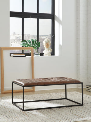 Junsor Coffee Table Ottoman Brown/Black