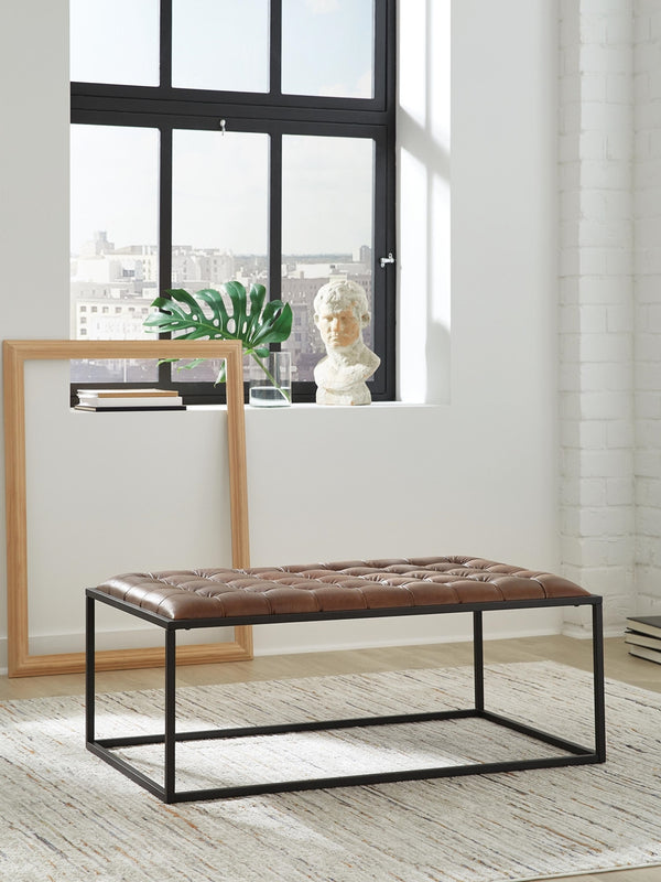 Junsor Coffee Table Ottoman Brown/Black