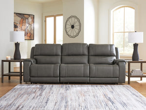 Pittson 3-Piece Power Leather Zero Gravity Sectional Heat & Massage Reclining Zero Gravity Sofa Anchor