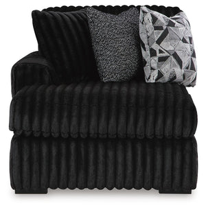 Midnight-Madness 3-Piece Sectional with Chaise Onyx