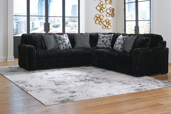 Midnight-Madness 3-Piece Sectional Onyx