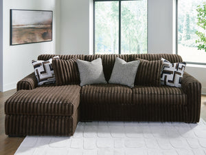 Midnight-Madness 2-Piece Sectional Sofa with Chaise Chocolate