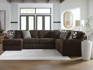 Midnight-Madness 4-Piece Sectional with Chaise Chocolate