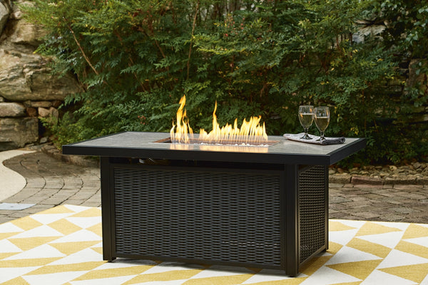 Beachcroft Outdoor Fire Pit Table Black/Light Gray