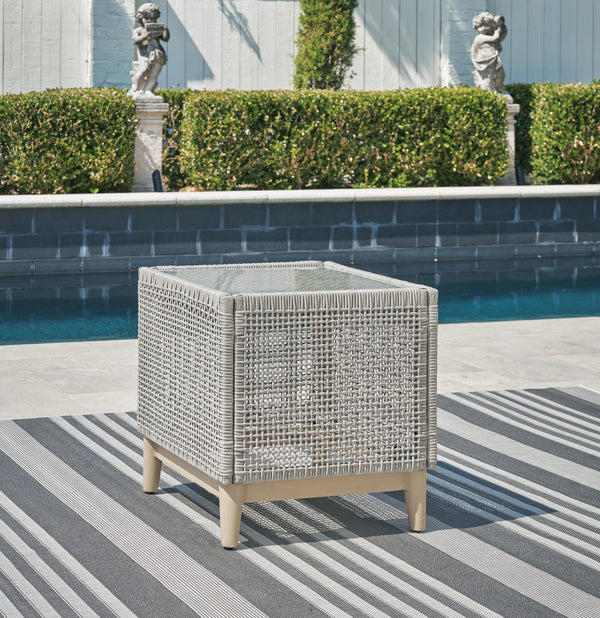 Seton Creek Outdoor End Table Gray