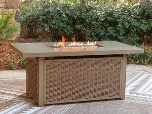 Laguna Heights Outdoor Fire Pit Table Beige