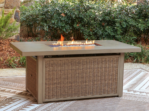 Laguna Heights Outdoor Fire Pit Table Beige