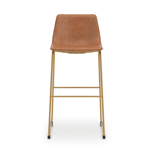 Ciabori Bar-Height Upholstered Stool Brown/Gold
