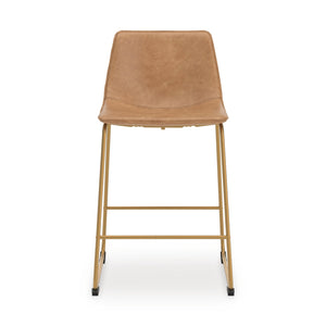 Ciabori Upholstered Counter-Height Barstool Toast/Gold