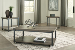 Wilmaden 3-Piece Occasional Table Set Gray/Black