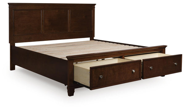 Danabrin King Panel Storage Bed Brown