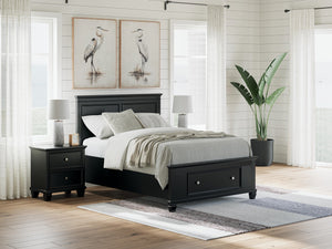 Lanolee Full Panel Storage Bed Black