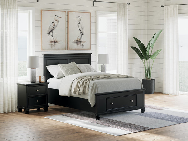 Lanolee Full Panel Storage Bed Black