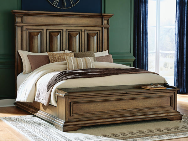 Frantanna King Panel Storage Bed Brown